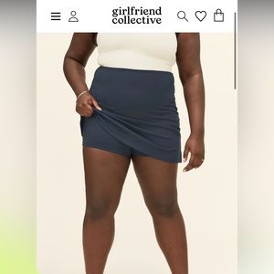 Girlfriend Collective Black Sport Skort